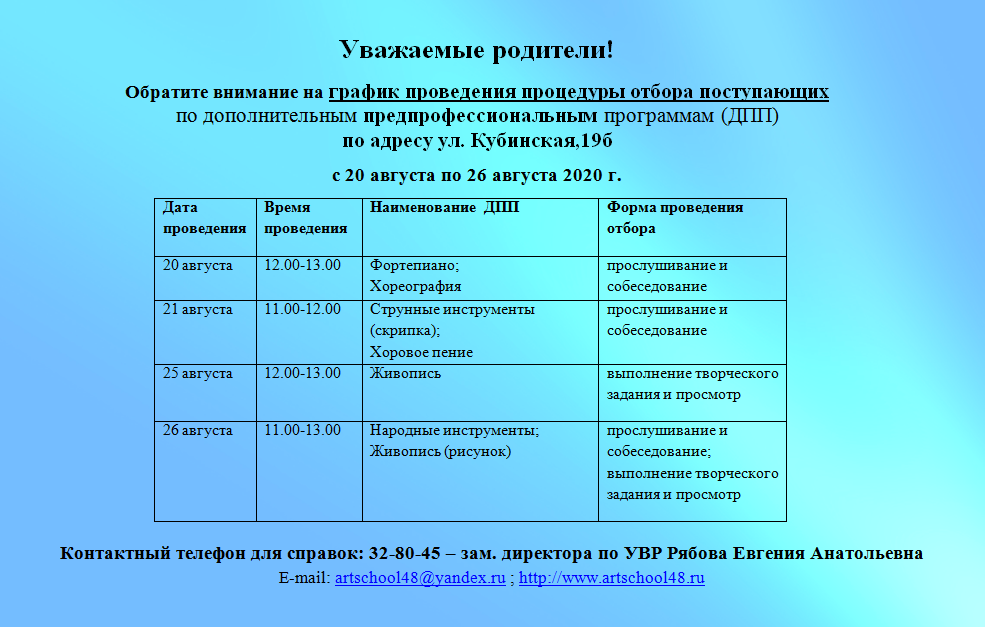 Примерные учебные планы по предпрофессиональным программам в дши